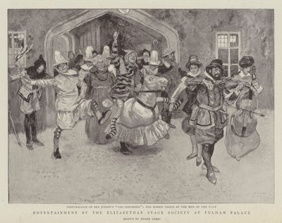 Vermaak door de Elizabethaanse Toneelvereniging in Fulham Palace door Frank Craig